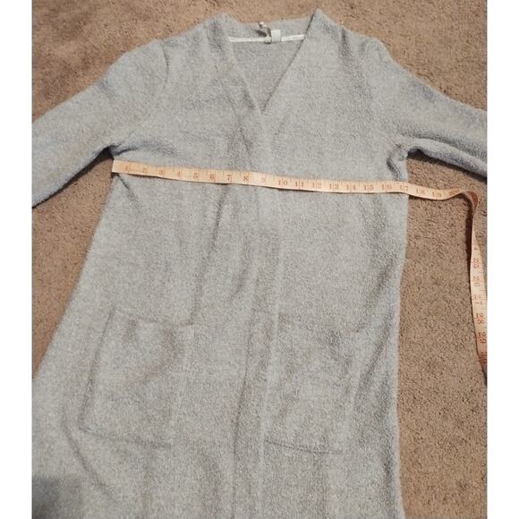 Women's Live Well Open Front Lounge Jacket & Pant Set Gray Terry Size M - Picture 7 of 10